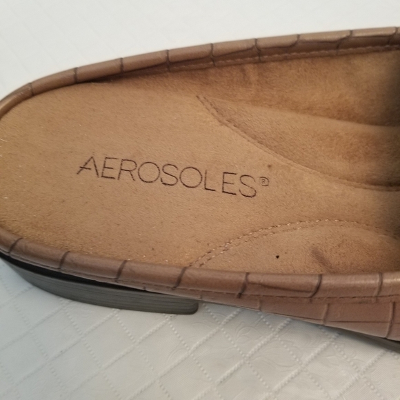 Aerosoles Alligator Print Beige Mule Shoes Size 8M See Photos - Picture 6 of 8